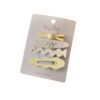 Wholesale Yellow Floral Acrylic Hair Clip Set Fashion Accessory Gift Boutique Resale
