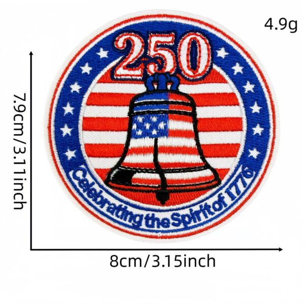 oly-ea9dfc1cd8c277b5260270adb1da3dd7 Wholesale 15-Piece Independence Day Embroidered Iron-On Patches Set, Round Patriotic Decorative Accents for DIY Clothing, Everyday Use