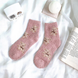 Bear biscuit series-leather pink / One size fits all