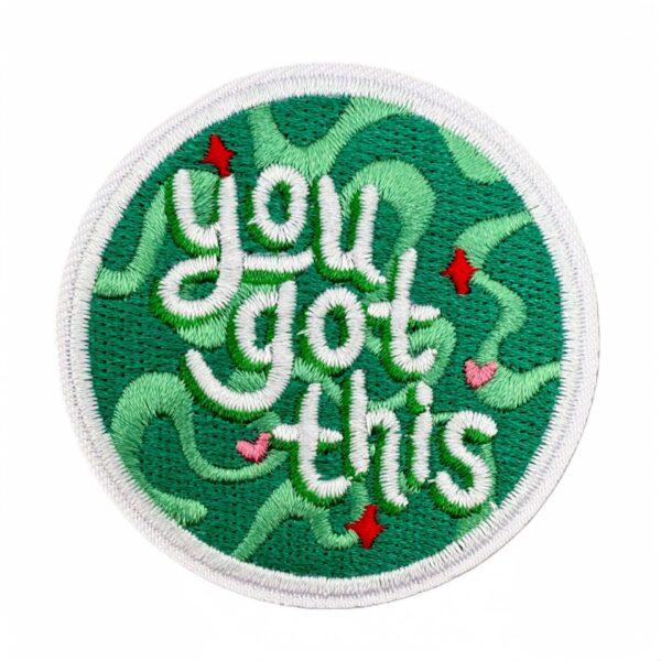 Wholesale Cartoon Healing English Embroidery Patch, Green Series Decorative Fabric for Clothing and Bag Repair