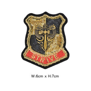Golden Twin Dragon Badge