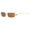 oly-ead138c375e1c81ee409c6ba6691fab7 Wholesale Frameless Retro Square Sunglasses Gold Frame Grey Lens Fashion Sun Protection Accessory