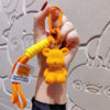 Wholesale Flocked Crown Bear Couple Keychain Pendant Creative Car Key Decorative Accessory Gift