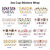 Wholesale 8pcs Cartoon Bee 3oz Cup Stickers Wrap OLY Exclusive