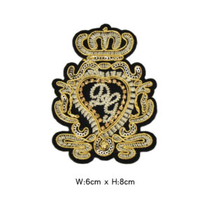 Gold letter badge [brooch] b308 / No pins