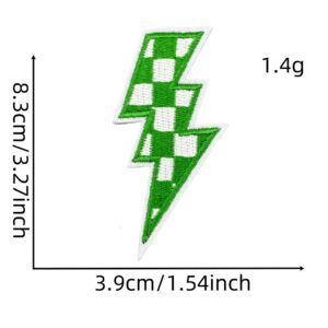 Plaid lightning cloth sticker 5#