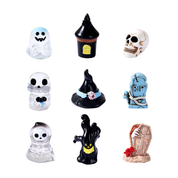 Wholesale Halloween Resin Crystal Ball Ornament Pumpkin Ghost Home Decor