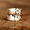 oly-eb20e721be833cd4e9b00ff8a2b5ee09 Wholesale Vintage Style Alloy Moonstone Ring Geometric Wedding Jewelry Accessory