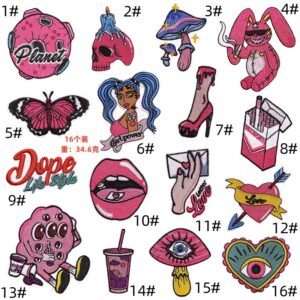 Pink cloth sticker combination (16) pack