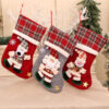 Wholesale Korean Style Plush Santa Christmas Stocking Gift Bag Large 3D Decorative for Candy Resale