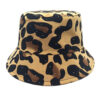 Wholesale Trendy Leopard Print Bucket Hat Casual Sun Protection Cap for Men Women