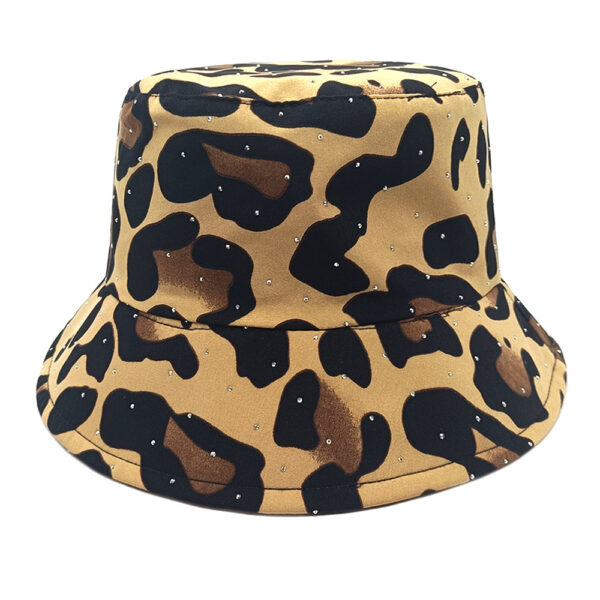 Wholesale Trendy Leopard Print Bucket Hat Casual Sun Protection Cap for Men Women