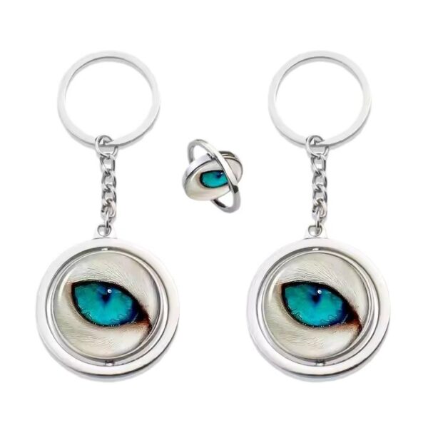 oly-eb43b0b7de8359eea351db2b110ea030 Wholesale Glow in the Dark Eye Keychain Metal Car Key Accessory Boutique Resale Gift