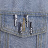 Wholesale Punk Style Skull Alloy Brooch Pin, Black White Knife Shape, Everyday Wear Jewelry Accessory