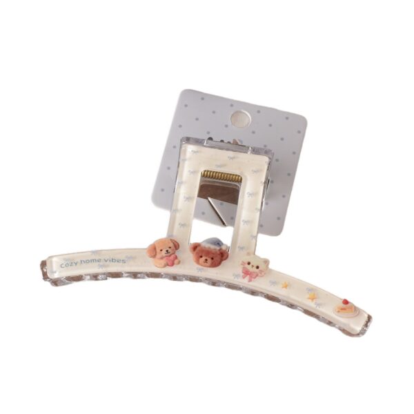 oly-eb52505c4335f79b0a5d03aab564df34 Wholesale Acrylic Hair Claw Clip with Cute Bear Nightcap Design Chic Fashion Accessory for Women