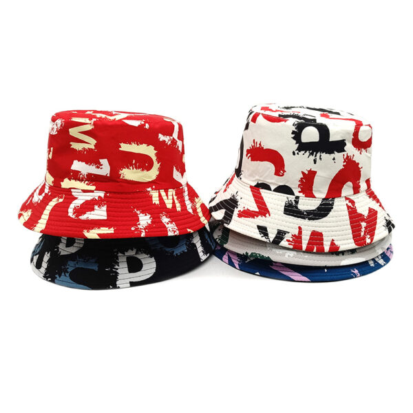 Wholesale Graffiti Letter Bucket Hat Sunscreen Fashion Accessory Trendy Gift for Couples