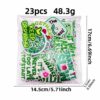 Wholesale Cartoon Healing English Embroidery Patch, Green Series Decorative Fabric for Clothing and Bag Repair