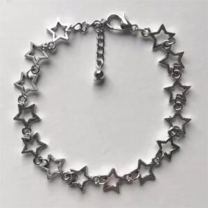 oly-eb69b1d081d740150581f02a16143dda Wholesale Silver Hollow Star Bracelet Y2K Style Women's Fashion Accessory Gift
