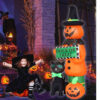 Wholesale Polyester Halloween Inflatable Pumpkin and Black Cat Decoration for Party