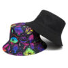 Wholesale Colorful Mushroom Print Fisherman Hat Unisex Sun Hat Wide Brim Outdoor Summer Everyday Fashion Accessory Gift