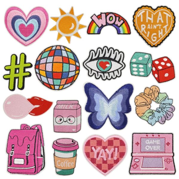 Wholesale Polyester Colorful Embroidered Patches for Bags Trendy Resale Accessory