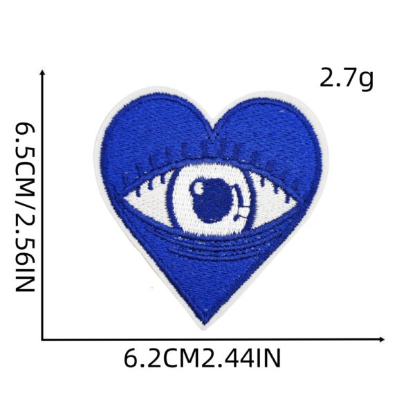 oly-eb92003dcb9fe7f9003bbbe5d1266b65 Wholesale Polyester Thread Blue Evil Eye Embroidery Patch Stylish Decorative Accent
