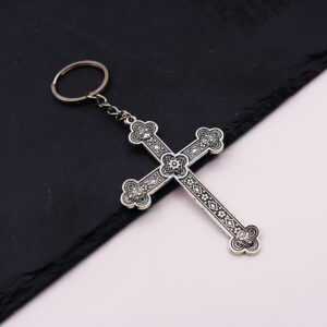 Wholesale Cross Keychain Pendant Alloy Silver Bag Charm Key Accessory