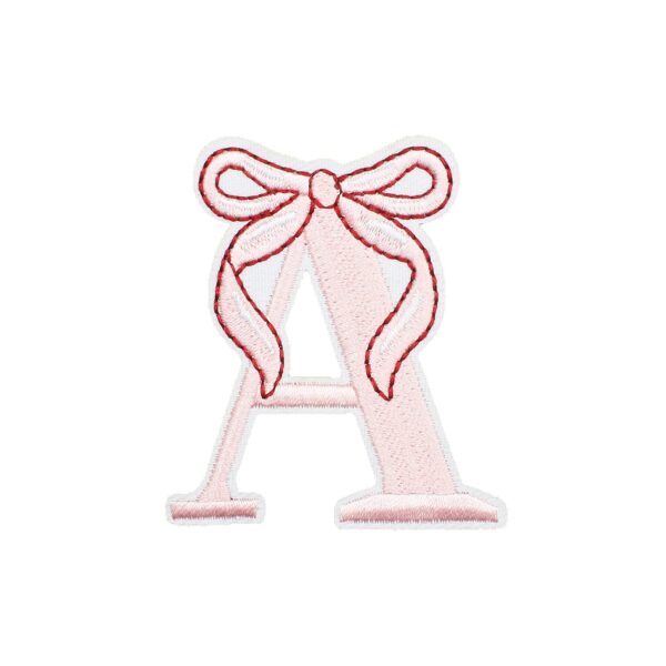 oly-ebd197290171b46e7342ea1dc135674b Wholesale Chic Pink Bow Embroidery Iron-On Patches 26 Pieces for Clothing Gift Set