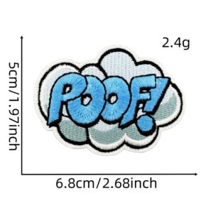 Cartoon english text cloth sticker 4#