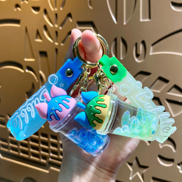 oly-ebfb32390e4827c11cc3d1d5c99c48a7 Wholesale Acrylic Bubble Bead Milk Tea Cup Keychain Trendy Decorative Accessory for Party