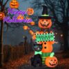 Wholesale Polyester Halloween Inflatable Pumpkin and Black Cat Decoration for Party
