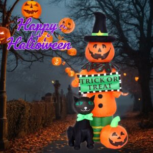 Wholesale Polyester Halloween Inflatable Pumpkin and Black Cat Decoration for Party