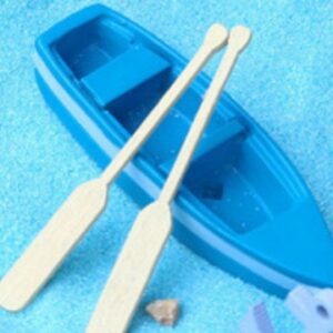 Blue boat + 2 oars