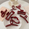 oly-ec1199a2b000e6d622c3136303d1ceed Wholesale Chic Resin Hair Claw Clip Large Red Updo Gripper Everyday Styling