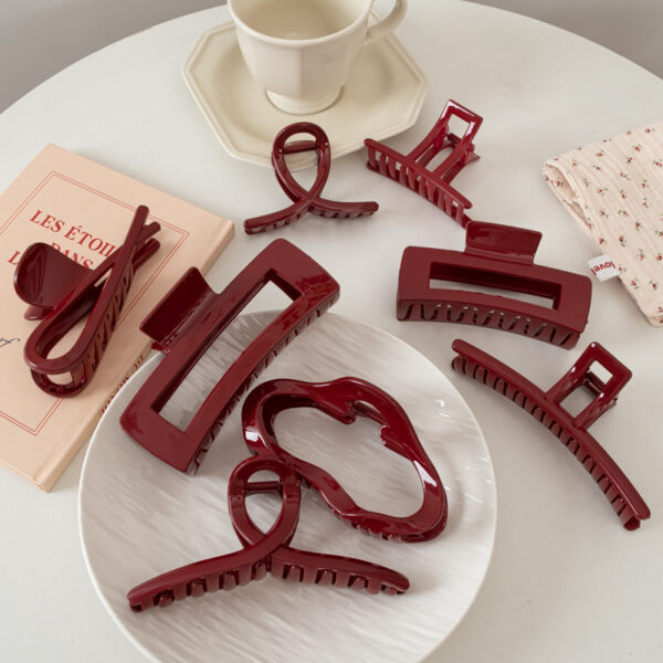 oly-ec1199a2b000e6d622c3136303d1ceed Wholesale Chic Resin Hair Claw Clip Large Red Updo Gripper Everyday Styling