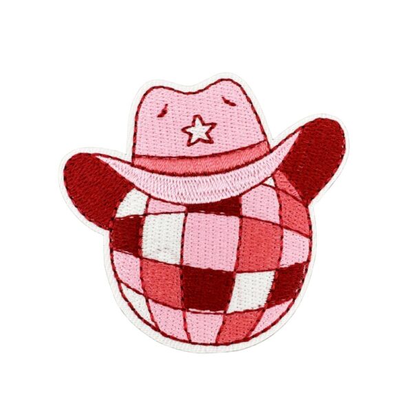 Wholesale Pink Cowgirl Cloth Patch Embroidered Sticker for Party DIY Accessory Gift Resale