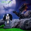 Wholesale Cartoon Halloween Skeleton Bat Resin Figurine DIY Landscape Decoration for Home Decor Gift