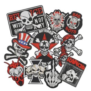 oly-ec228be439239c1166545713d137ebac Wholesale Trendy Skull Punk Embroidered Patch Sticker Fashion Decorative Clothing Accessory Gift