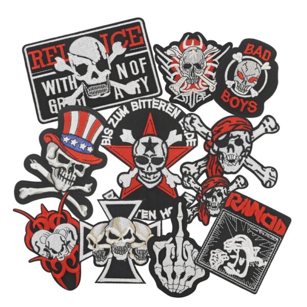 oly-ec228be439239c1166545713d137ebac Wholesale Trendy Skull Punk Embroidered Patch Sticker Fashion Decorative Clothing Accessory Gift