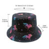 Wholesale Unicorn Pattern Fisherman Hat Decorative Wide Brim Sun Protection Hat Gift Idea