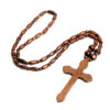 oly-ec394a35435409938cb0b6880f0353f9 Wholesale Punk Style Wooden Bead Cross Necklace Dark Fashion Jewelry Accessory