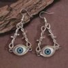 Wholesale Vintage Gothic Triangular Evil Eye Earrings Zinc Alloy Trendy Fashion Accessory for Casual Wear