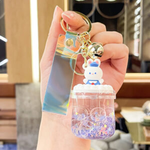Oil bubble beads luminous quicksand bottle-rabbit purple / Single OPP bag packaging