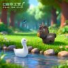 Wholesale Cartoon Resin Animal Figurines - Cute Frog Duck Decor for Home Gift
