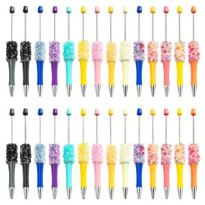 oly-ec7f76bedabdaa1dd64ff4833fe72861 Wholesale Cute Rhinestone Beaded DIY Pen Plastic Ballpoint Pen for Office Stationery Gift