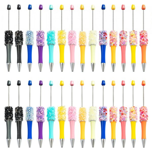 oly-ec7f76bedabdaa1dd64ff4833fe72861 Wholesale Cute Rhinestone Beaded DIY Pen Plastic Ballpoint Pen for Office Stationery Gift