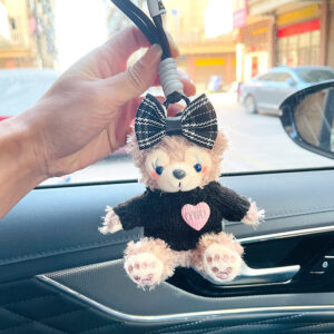 Black sweater + heart logo [shirley rose] / Approximately 10cm, comes with a rope stopper