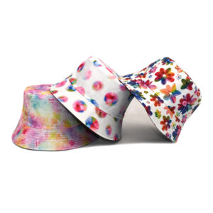 Wholesale Tie Dye Fisherman Hat Sunscreen Wide Brim Summer Outdoor Hat