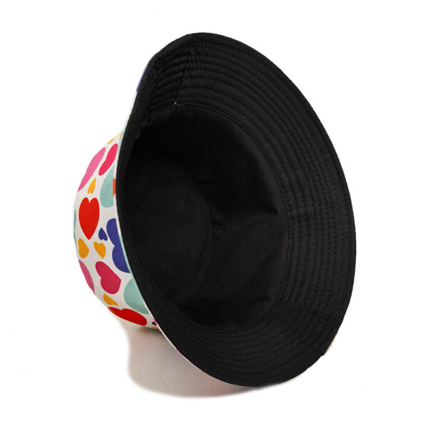 Wholesale Double Sided Love Pattern Fisherman Hat Sunscreen Outdoor Casual Bucket Hat