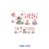 Wholesale 2/4/8pcs Watercolor Cute Fairy Animal Floral Print Mini Cup Keychain Sticker